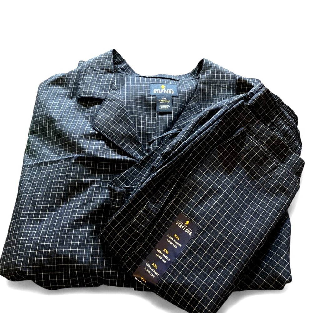 New Stratford Men’s Pajamas Sleepwear 2-piece‎ Blue XXL